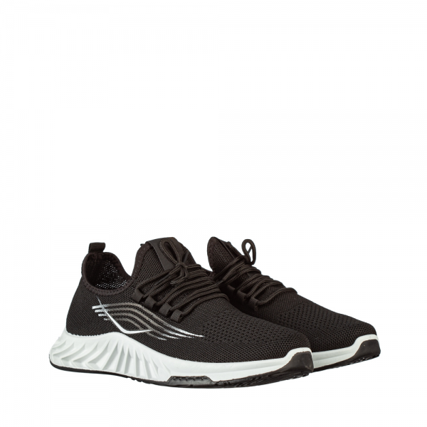 Мъжки спортни обувки черни от текстилен материал  Stroben, 2 - Kalapod.bg